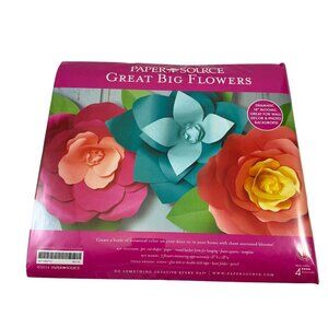 Great Big Flower Craft Kit Paper Source 18 Inch Dramatic Blooms Wall Decor USA
